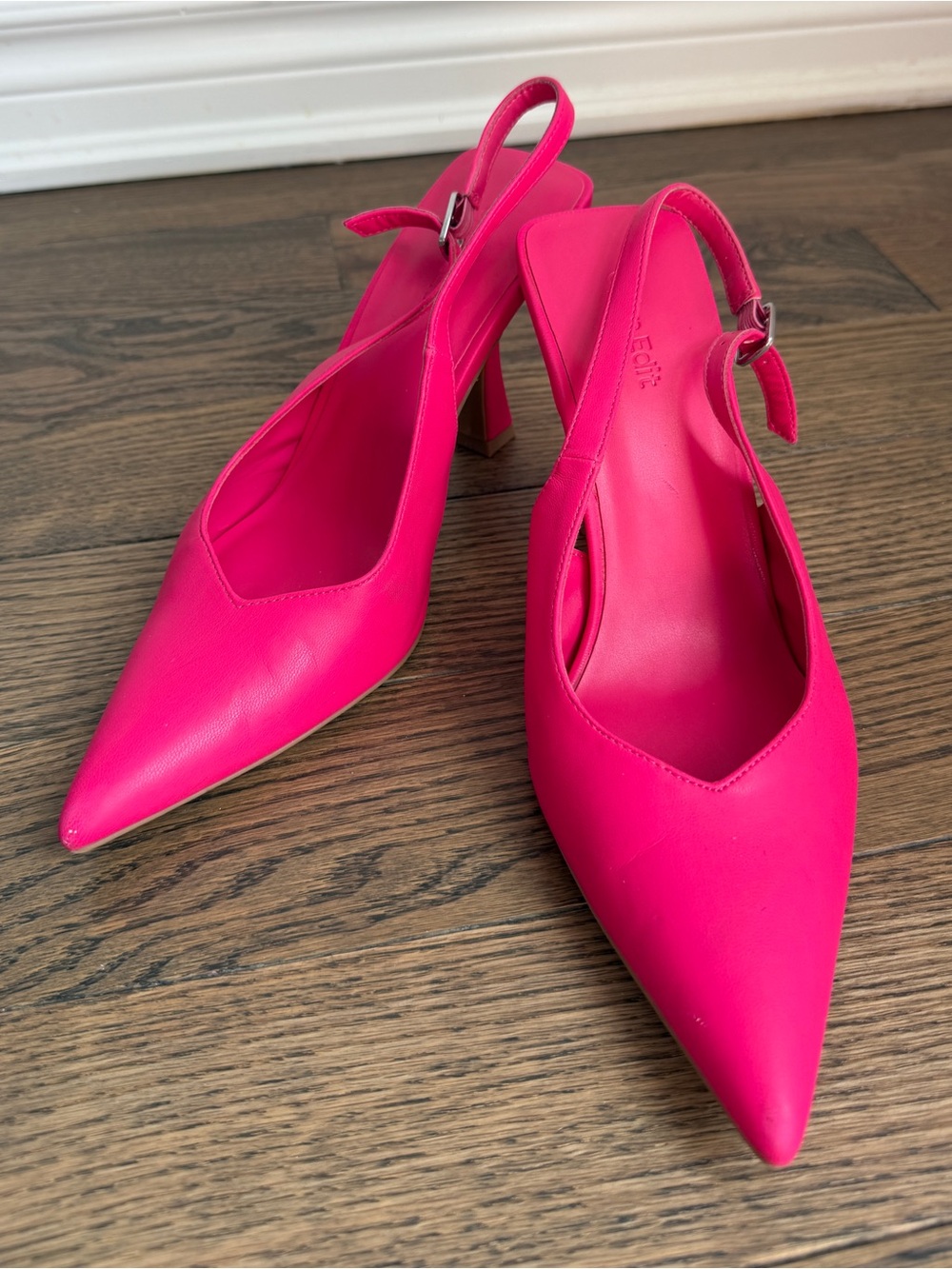 Open Edit Hot Pink Cammie Kitten Heel Slingback Pumps 7.5